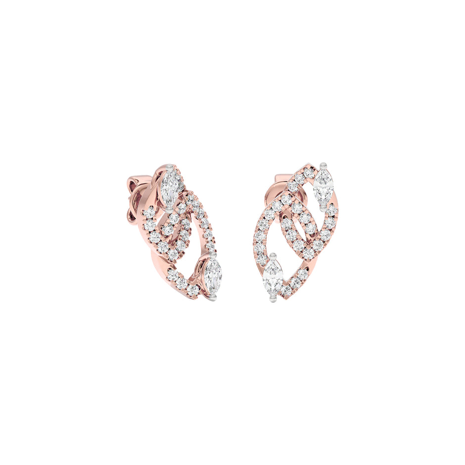 The Union Diamond Earrings 18 KT / Rose Gold