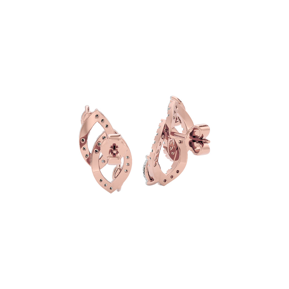 The Union Diamond Earrings 18 KT / Rose Gold