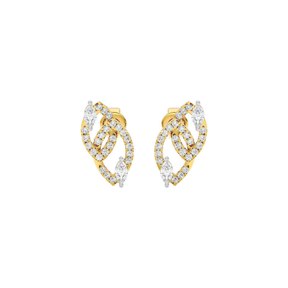 The Union Diamond Earrings 18 KT / Yellow Gold