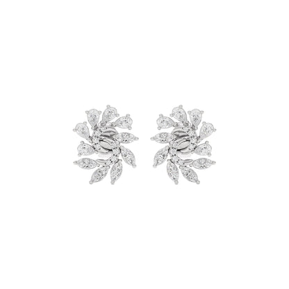 Marquise Bloom Diamond Earrings 18 KT / White Gold