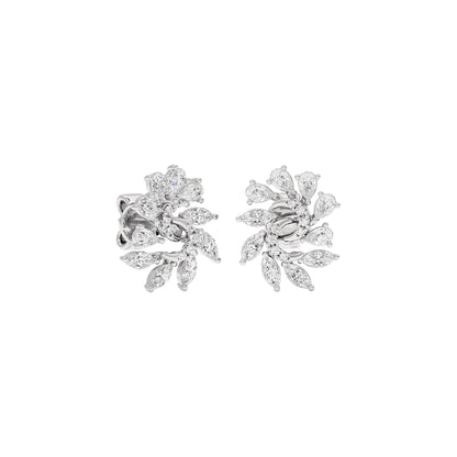 Marquise Bloom Diamond Earrings 18 KT / White Gold