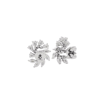 Marquise Bloom Diamond Earrings 18 KT / White Gold