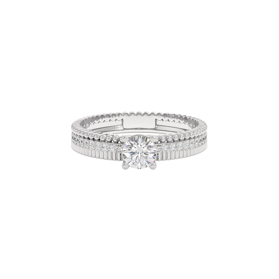 Orion Diamond Solitaire Ring 18 KT / White Gold / 22