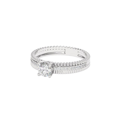 Orion Diamond Solitaire Ring 18 KT / White Gold / 22