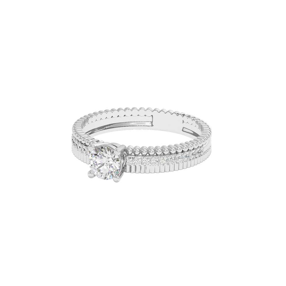 Orion Diamond Solitaire Ring 18 KT / White Gold / 22