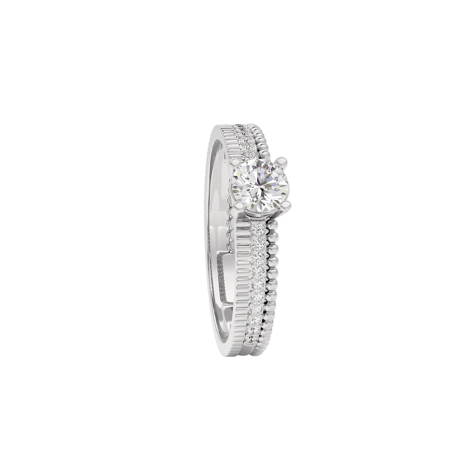 Orion Diamond Solitaire Ring 18 KT / White Gold / 22