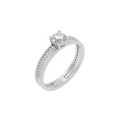 Orion Diamond Solitaire Ring 18 KT / White Gold / 22