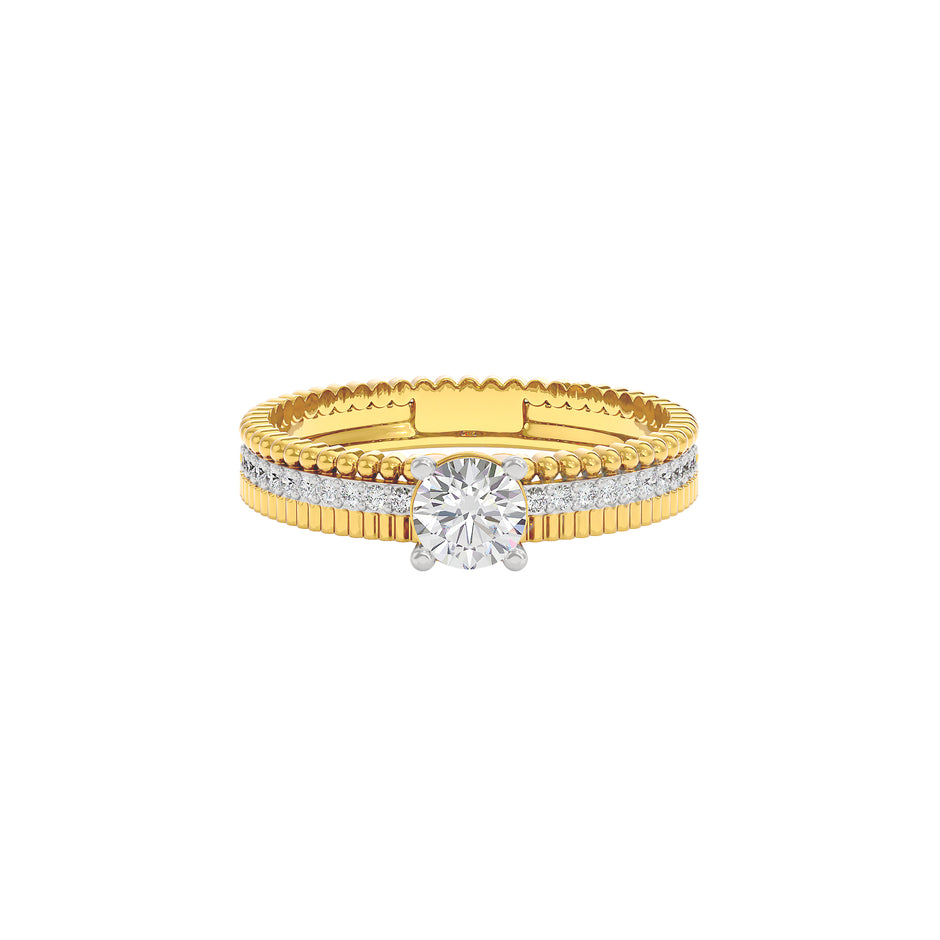 Orion Diamond Solitaire Ring 18 KT / Yellow Gold / 22