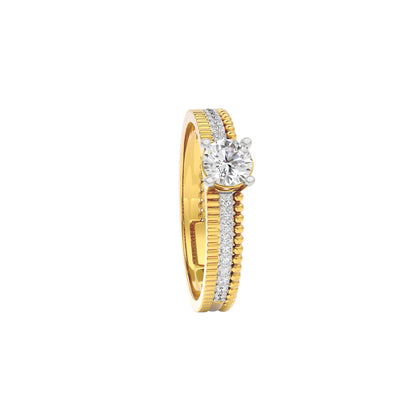 Orion Diamond Solitaire Ring 18 KT / Yellow Gold / 22
