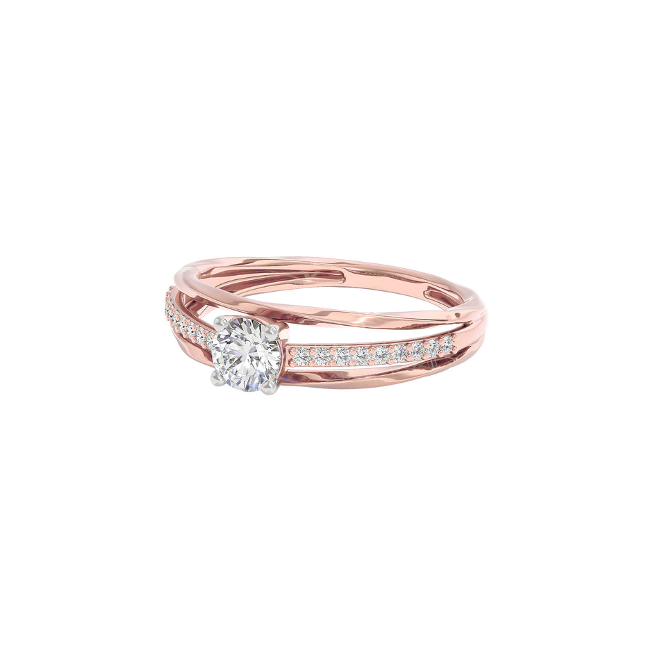 Ada Diamond Solitaire Ring 18 KT / Rose Gold / 22