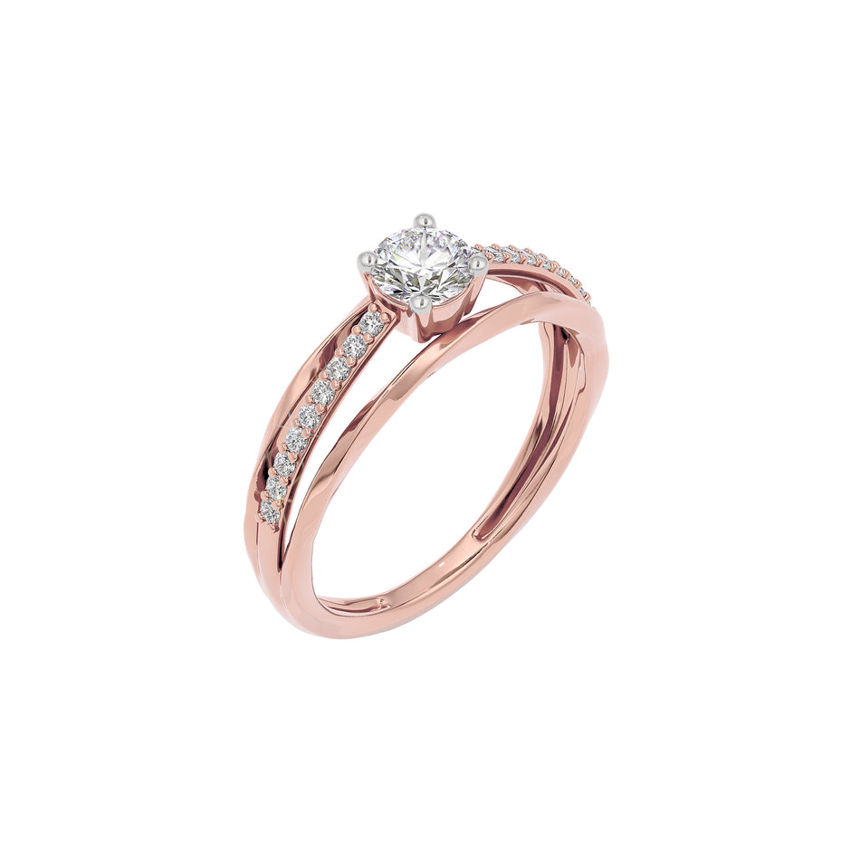Ada Diamond Solitaire Ring 18 KT / Rose Gold / 22