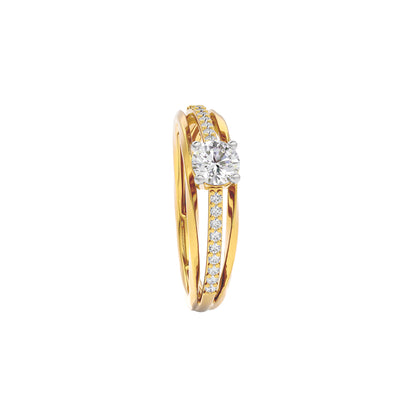 Ada Diamond Solitaire Ring 18 KT / Yellow Gold / 22