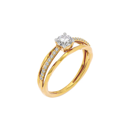 Ada Diamond Solitaire Ring 18 KT / Yellow Gold / 22