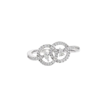 Gem Duo Diamond Ring 18 KT / White Gold / 22