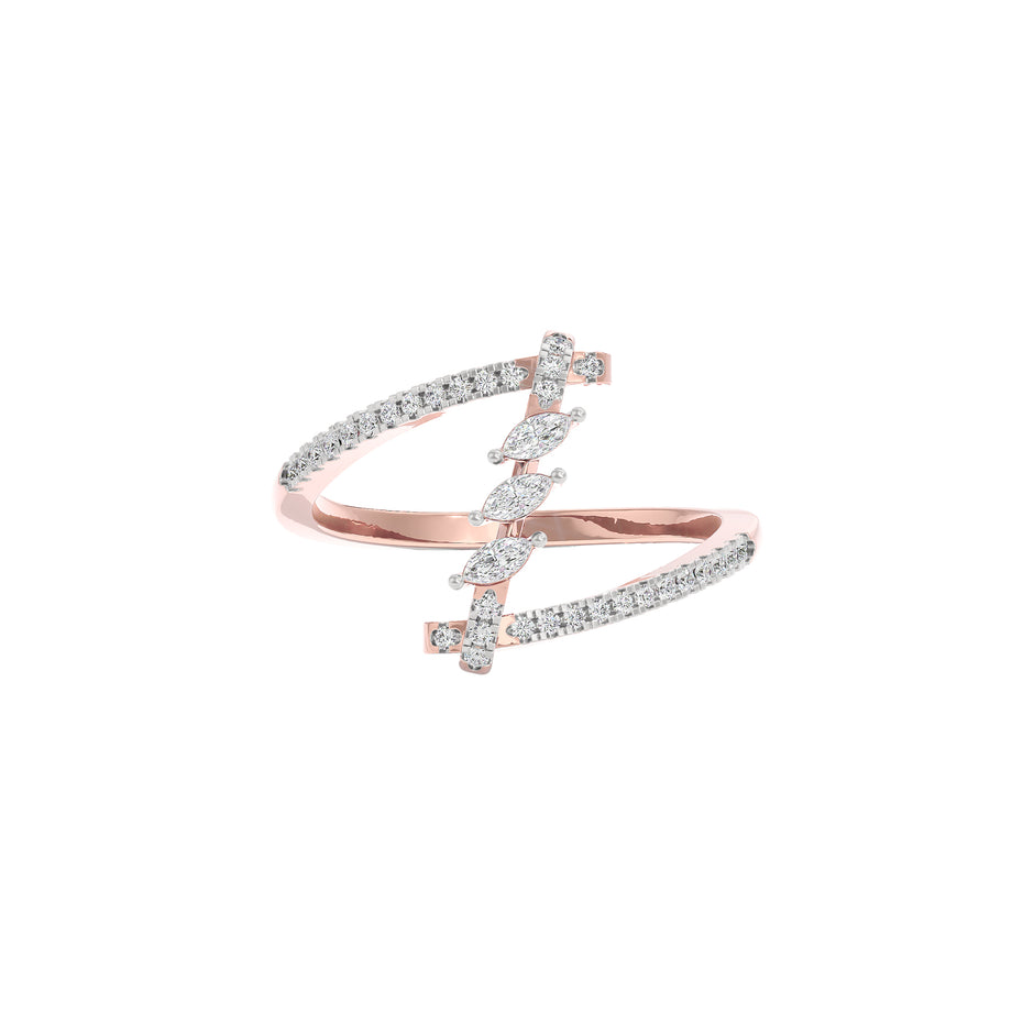 The Lightning Bolf Diamond Ring 18 KT / Rose Gold / 22