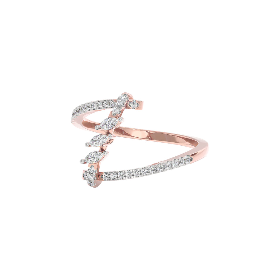 The Lightning Bolf Diamond Ring 18 KT / Rose Gold / 22