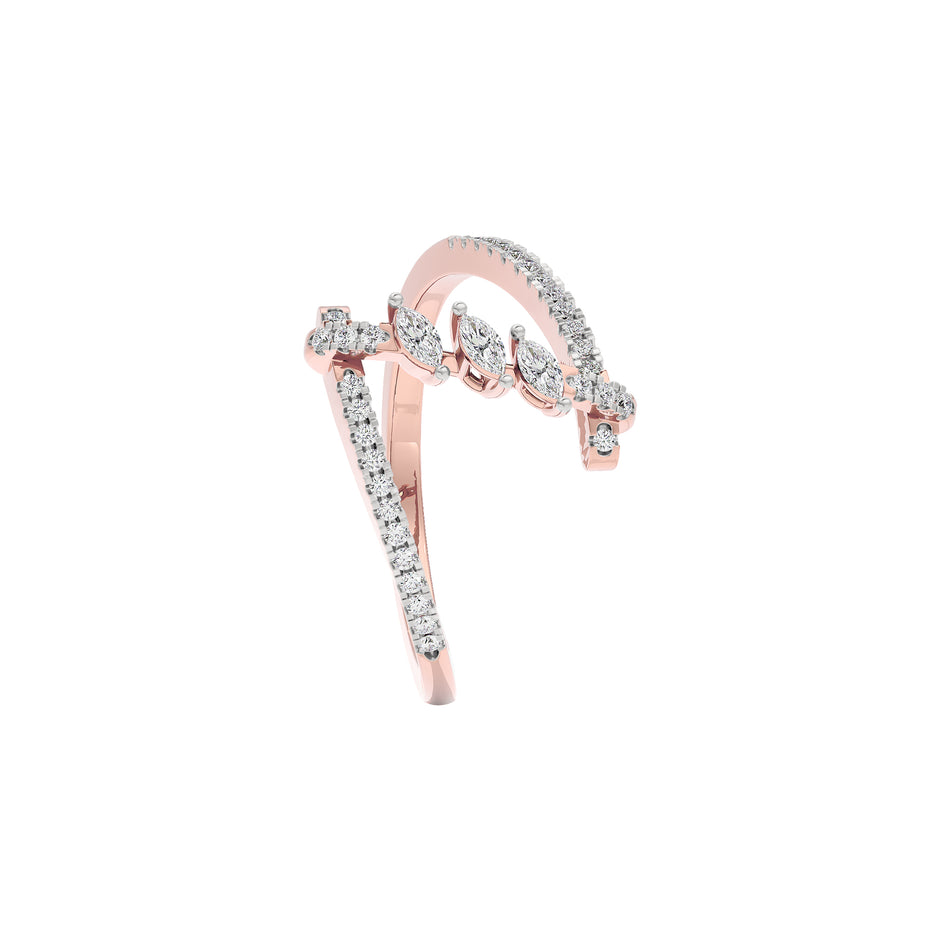 The Lightning Bolf Diamond Ring 18 KT / Rose Gold / 22
