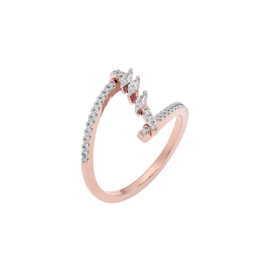 The Lightning Bolf Diamond Ring 18 KT / Rose Gold / 22