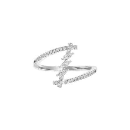 The Lightning Bolf Diamond Ring 18 KT / White Gold / 22