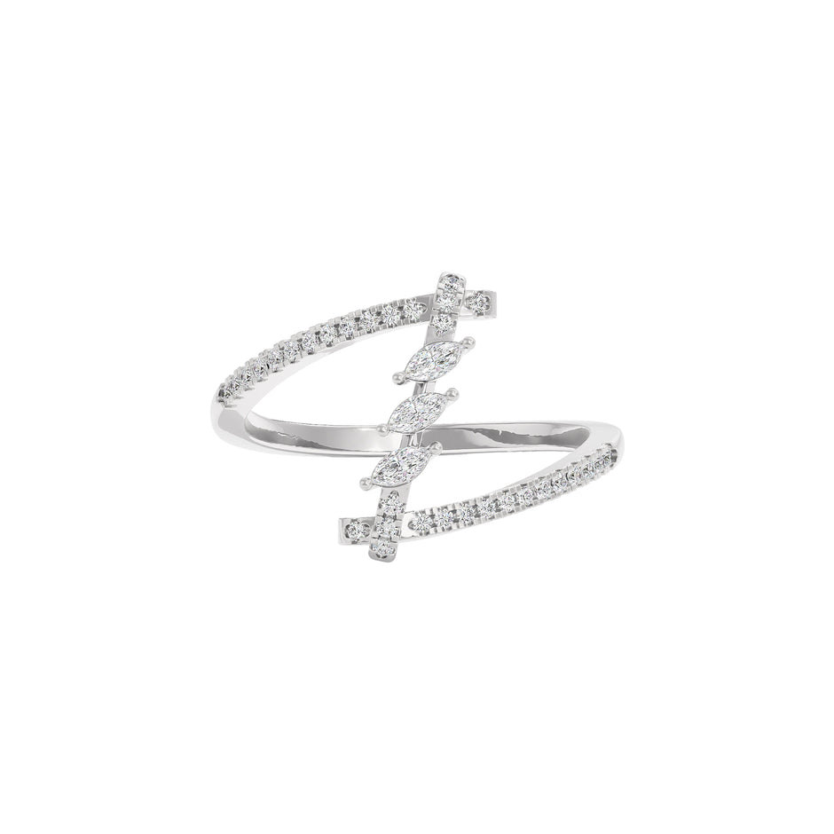 The Lightning Bolf Diamond Ring 18 KT / White Gold / 22