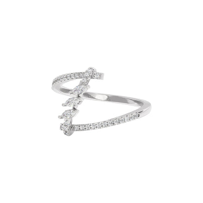 The Lightning Bolf Diamond Ring 18 KT / White Gold / 22