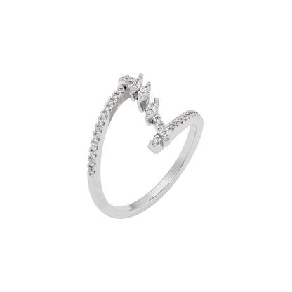 The Lightning Bolf Diamond Ring 18 KT / White Gold / 22