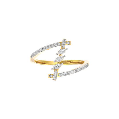 The Lightning Bolf Diamond Ring 18 KT / Yellow Gold / 22