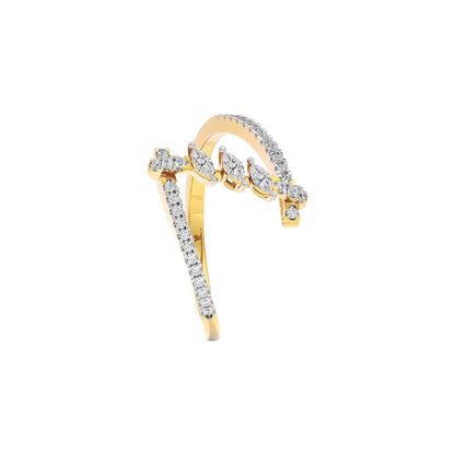 The Lightning Bolf Diamond Ring 18 KT / Yellow Gold / 22