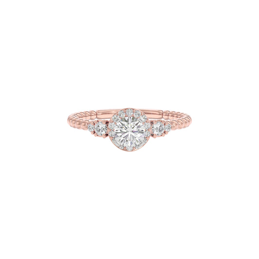 Rhea Diamond Solitaire Ring 18 KT / Rose Gold / 22