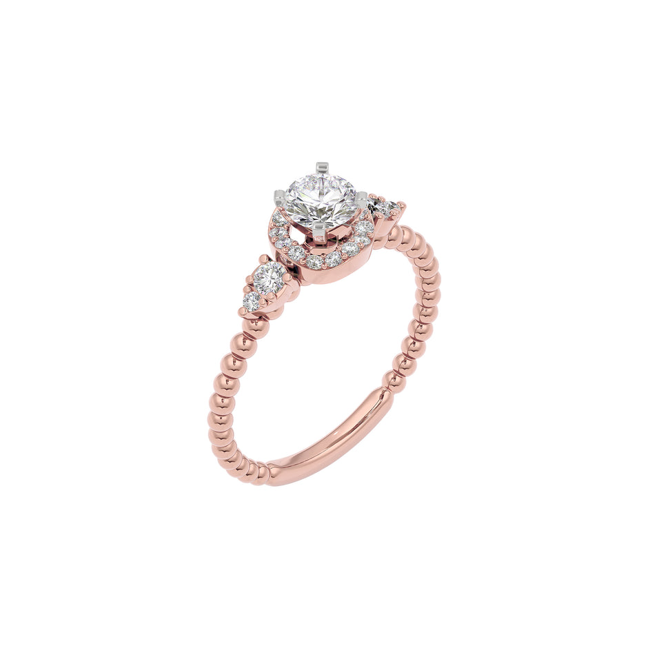 Rhea Diamond Solitaire Ring 18 KT / Rose Gold / 22