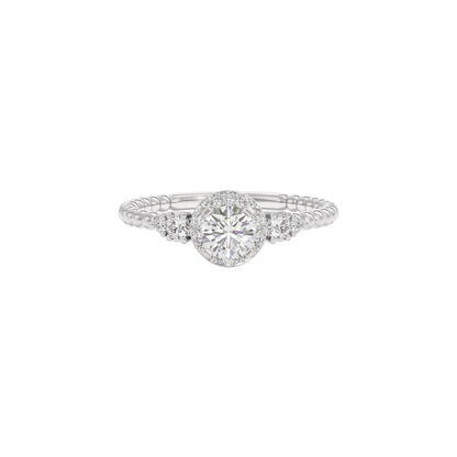 Rhea Diamond Solitaire Ring 18 KT / White Gold / 22