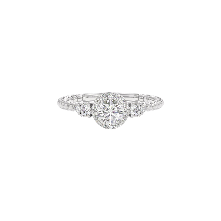 Rhea Diamond Solitaire Ring 18 KT / White Gold / 22