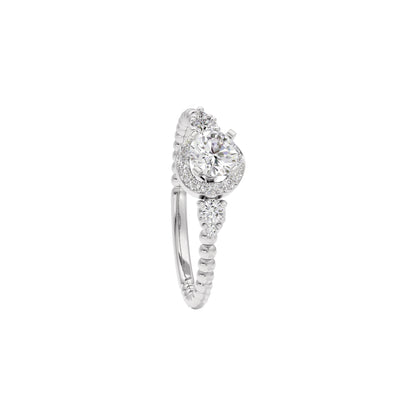 Rhea Diamond Solitaire Ring 18 KT / White Gold / 22