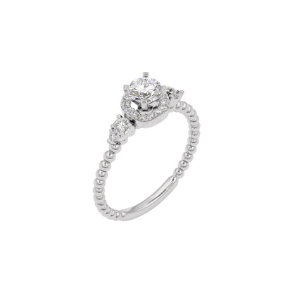 Rhea Diamond Solitaire Ring 18 KT / White Gold / 22