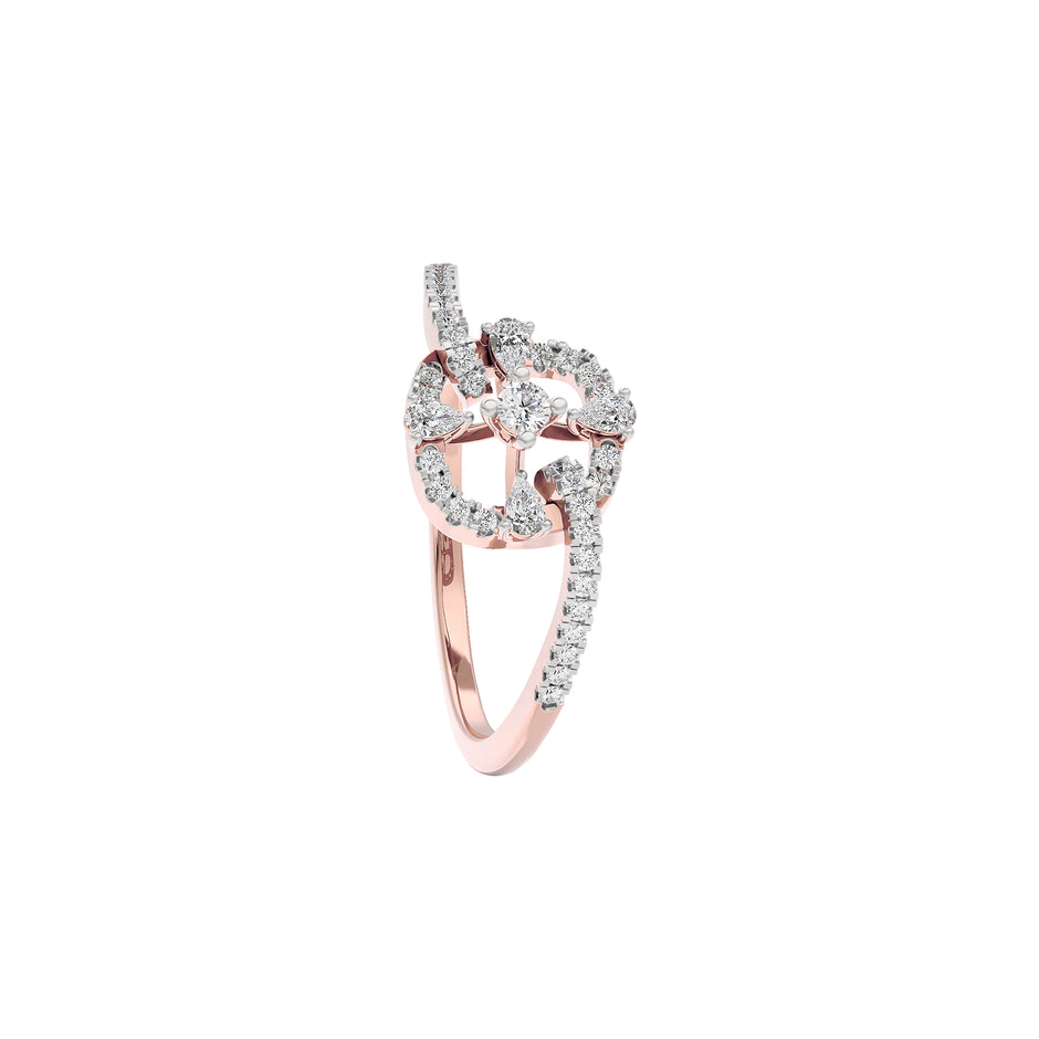 The Bedazzled Wheel Diamond Ring 18 KT / Rose Gold / 22