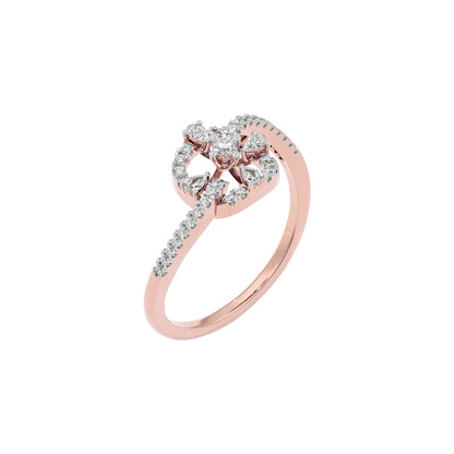 The Bedazzled Wheel Diamond Ring 18 KT / Rose Gold / 22