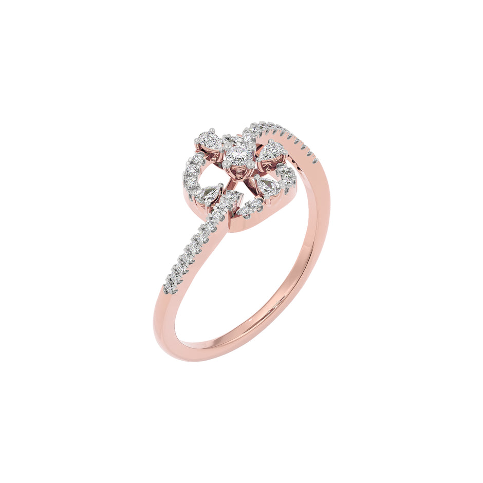 The Bedazzled Wheel Diamond Ring 18 KT / Rose Gold / 22