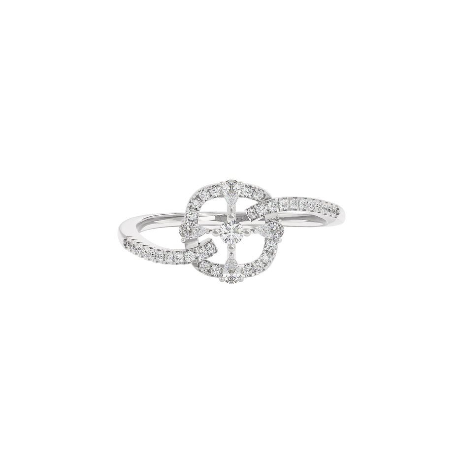 The Bedazzled Wheel Diamond Ring 18 KT / White Gold / 22