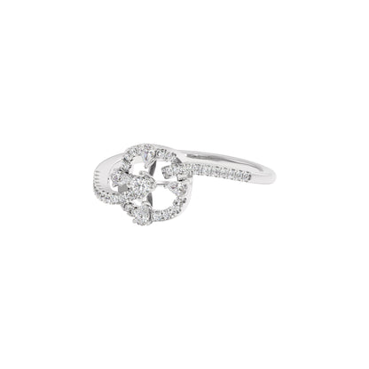 The Bedazzled Wheel Diamond Ring 18 KT / White Gold / 22