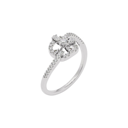 The Bedazzled Wheel Diamond Ring 18 KT / White Gold / 22