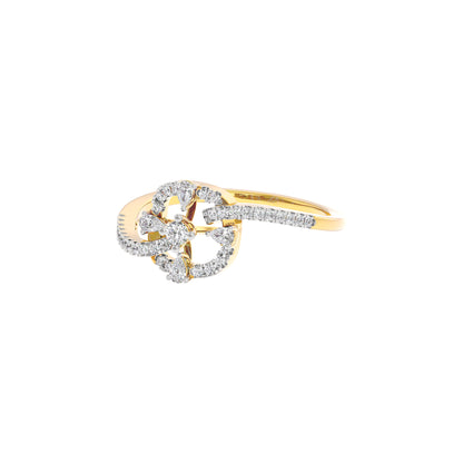 The Bedazzled Wheel Diamond Ring 18 KT / Yellow Gold / 22