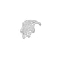 Crescent Curve Diamond Brooch