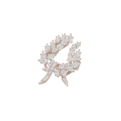 Vine Fern Diamond Brooch