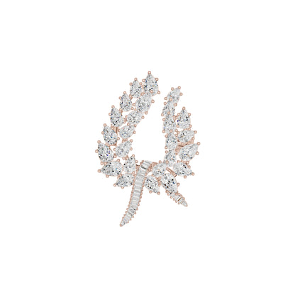 Vine Fern Diamond Brooch