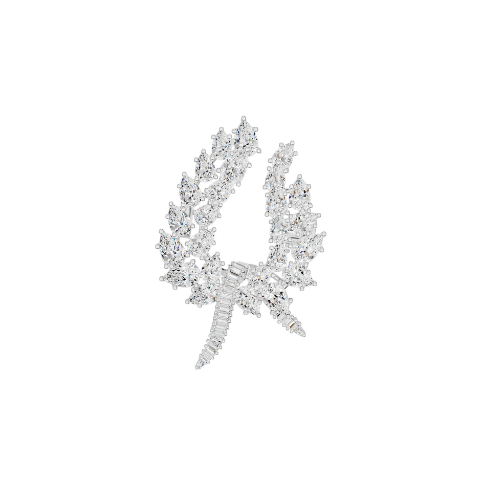 Vine Fern Diamond Brooch