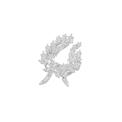 Vine Fern Diamond Brooch