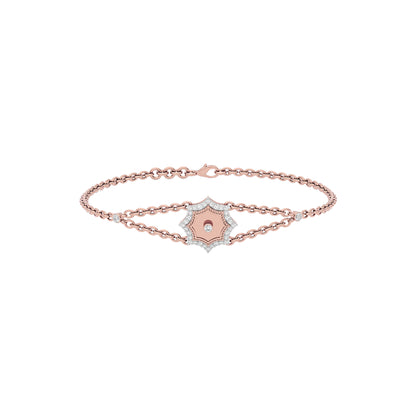 The Golden Eye Fashion Diamond Chain Bracelet 18 KT / Rose Gold