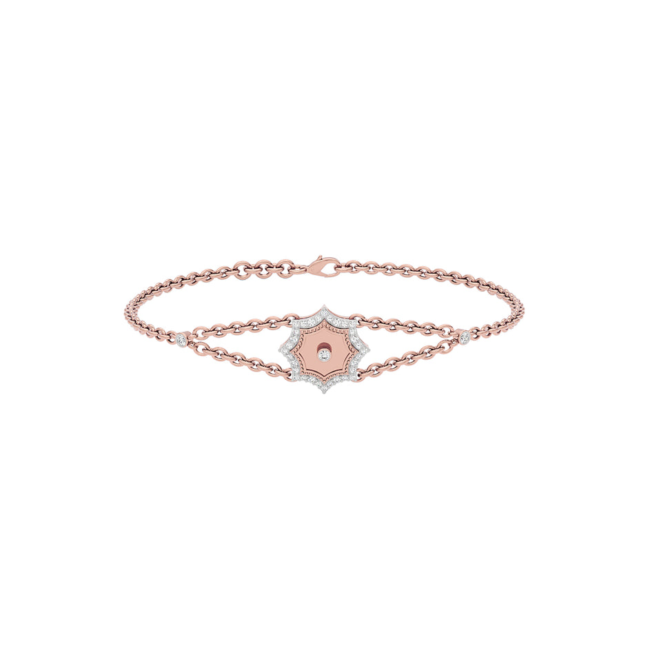 The Golden Eye Fashion Diamond Chain Bracelet 18 KT / Rose Gold