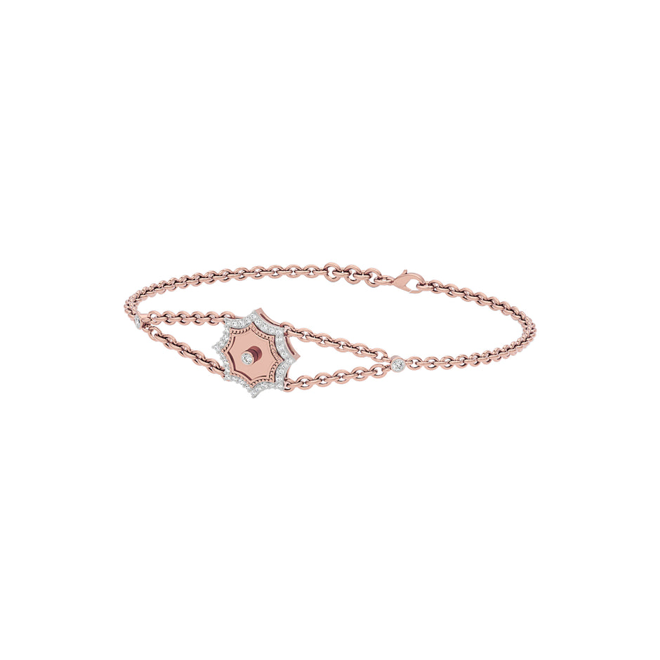 The Golden Eye Fashion Diamond Chain Bracelet 18 KT / Rose Gold
