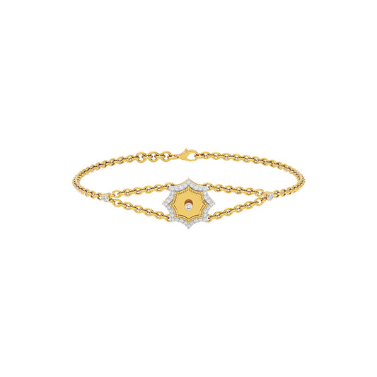 The Golden Eye Fashion Diamond Chain Bracelet 18 KT / Yellow Gold